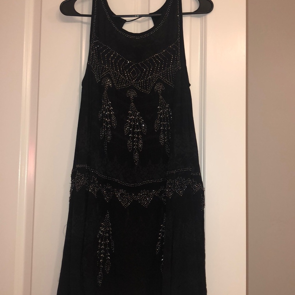 free people black bead dress